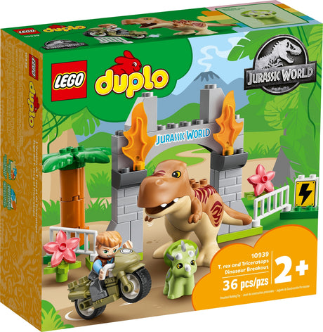 LEGO® Jurassic World: T. rex and Triceratops Dinosaur Breakout