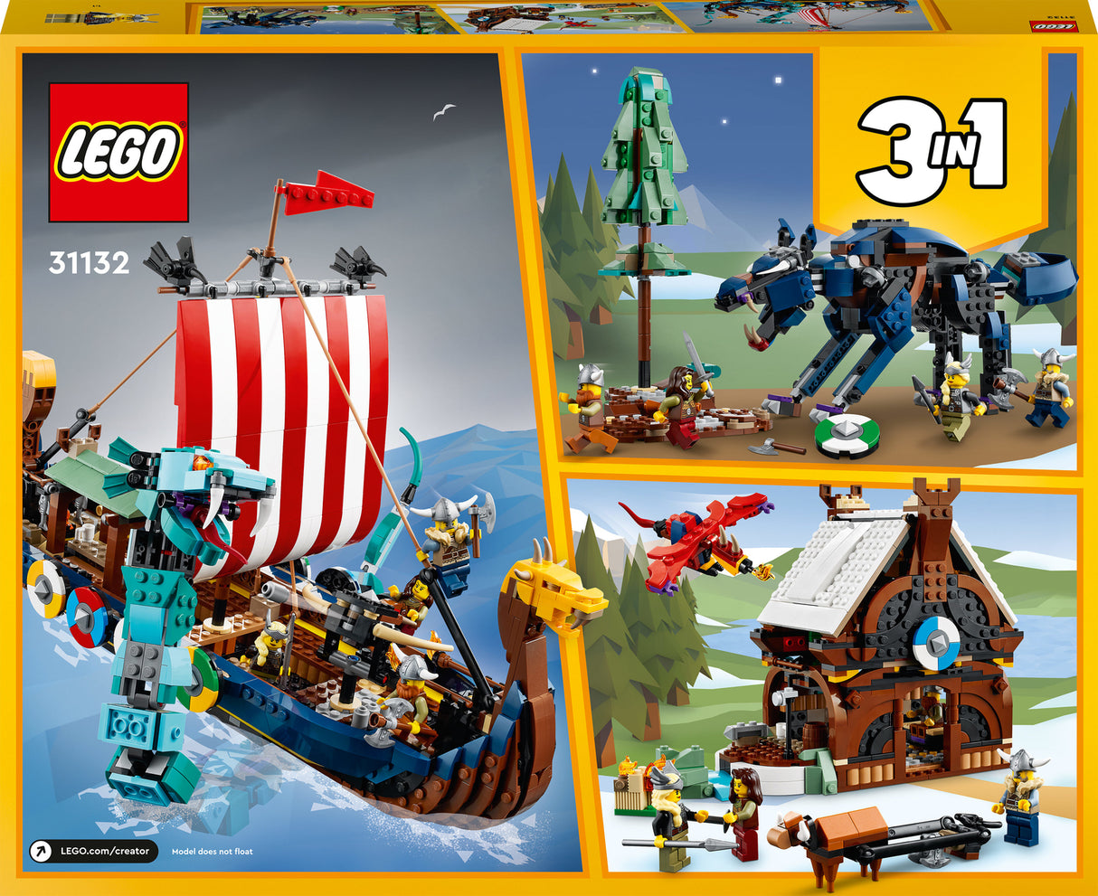 LEGO® Creator Viking Ship Midgard Serpent Set