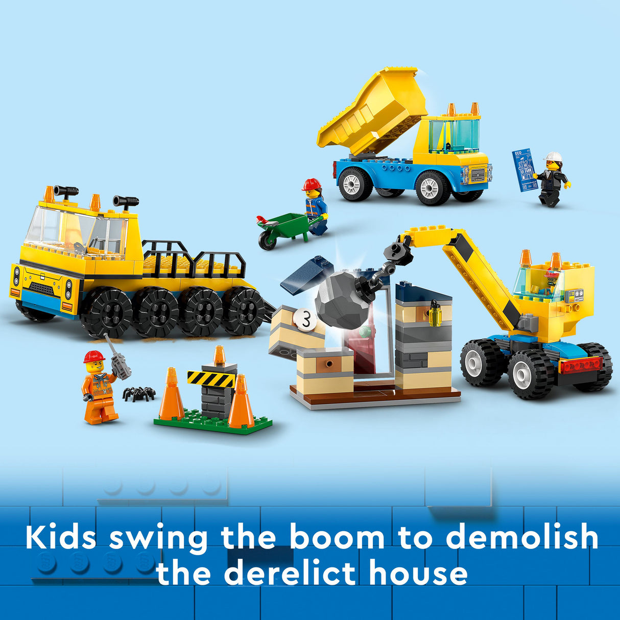 LEGO City Construction Trucks & Wrecking Ball