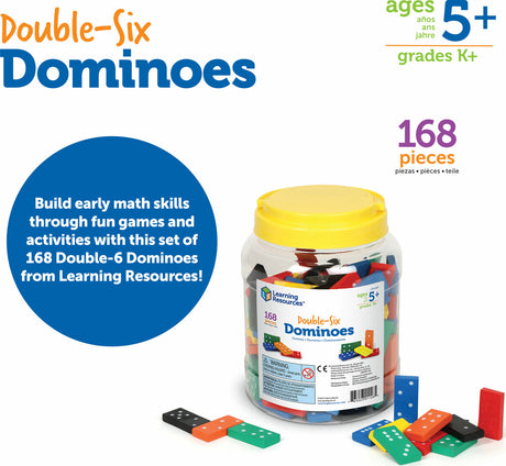 Double-Six Wooden Dominoes
