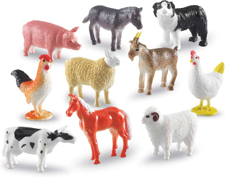 Farm Animal Counters - Set of 60