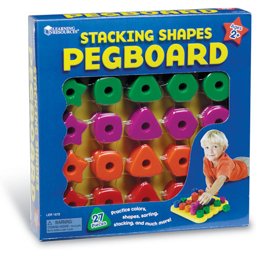 Stacking Shapes Pegboard Activity Set