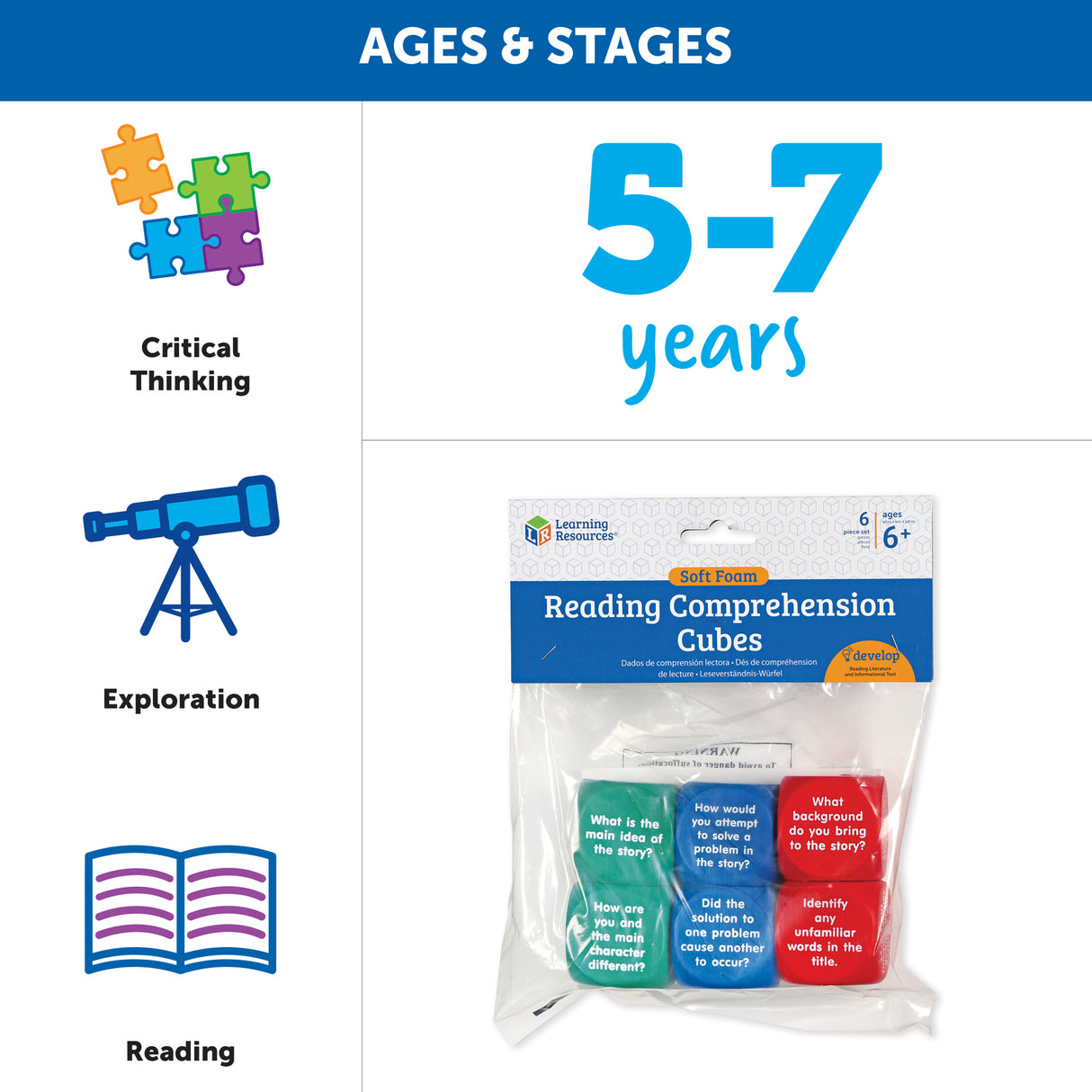 Reading Comprehension Cubes