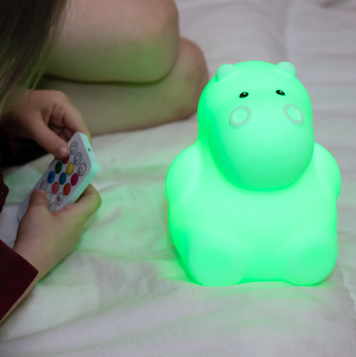 LumiPets Hippo - Children's Nursery Touch Night Light