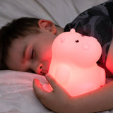 LumiPets Hippo - Children's Nursery Touch Night Light