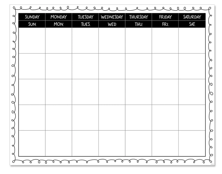 Loop-De-Loop Calendar Chart (Core Decor)