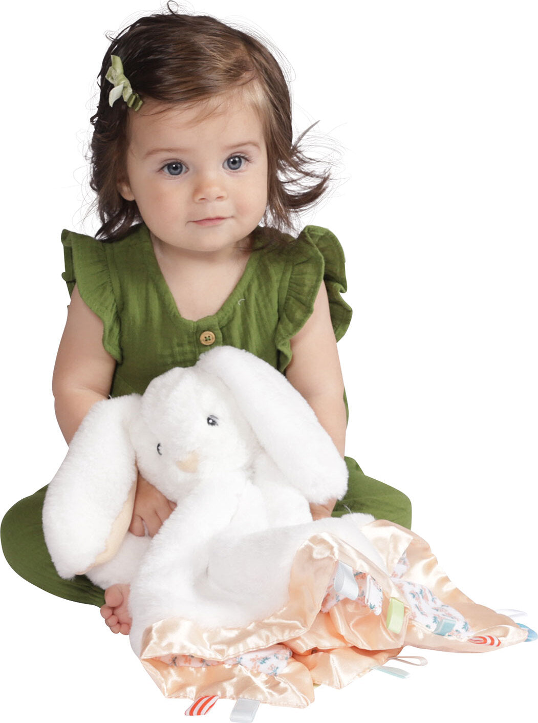 Fairytale Snuggle Bunny Blankie Ultra-soft Soothing Baby Lovey, 19" x 19"