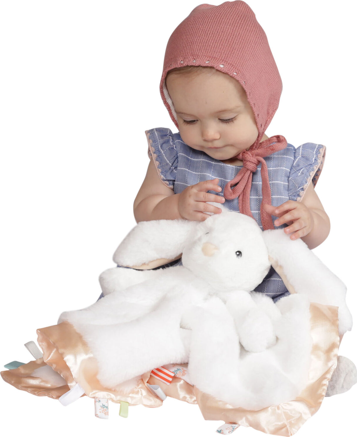 Fairytale Snuggle Bunny Blankie Ultra-soft Soothing Baby Lovey, 19" x 19"