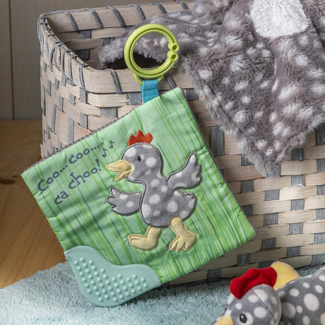 Rocky Chicken Crinkle Teether - 6x6"