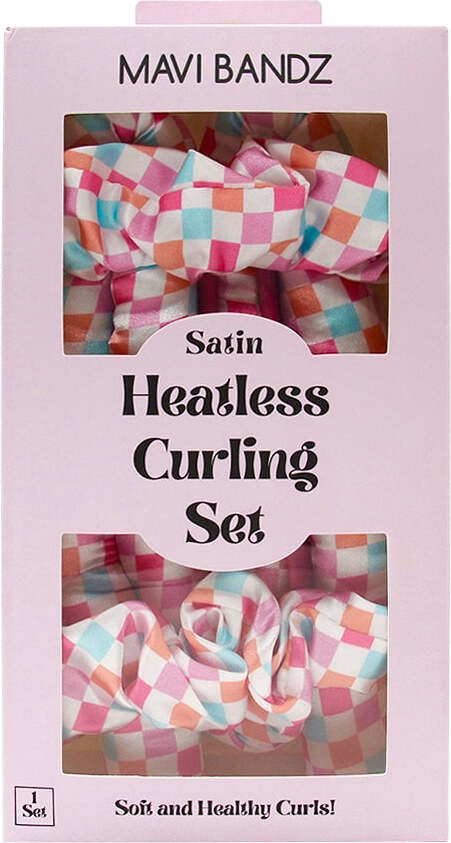 Check Satin Curling Set (assorted)
