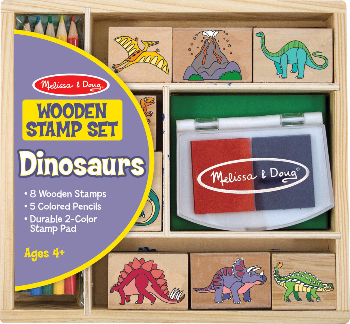 Wooden Stamp Set - Dinosaurs