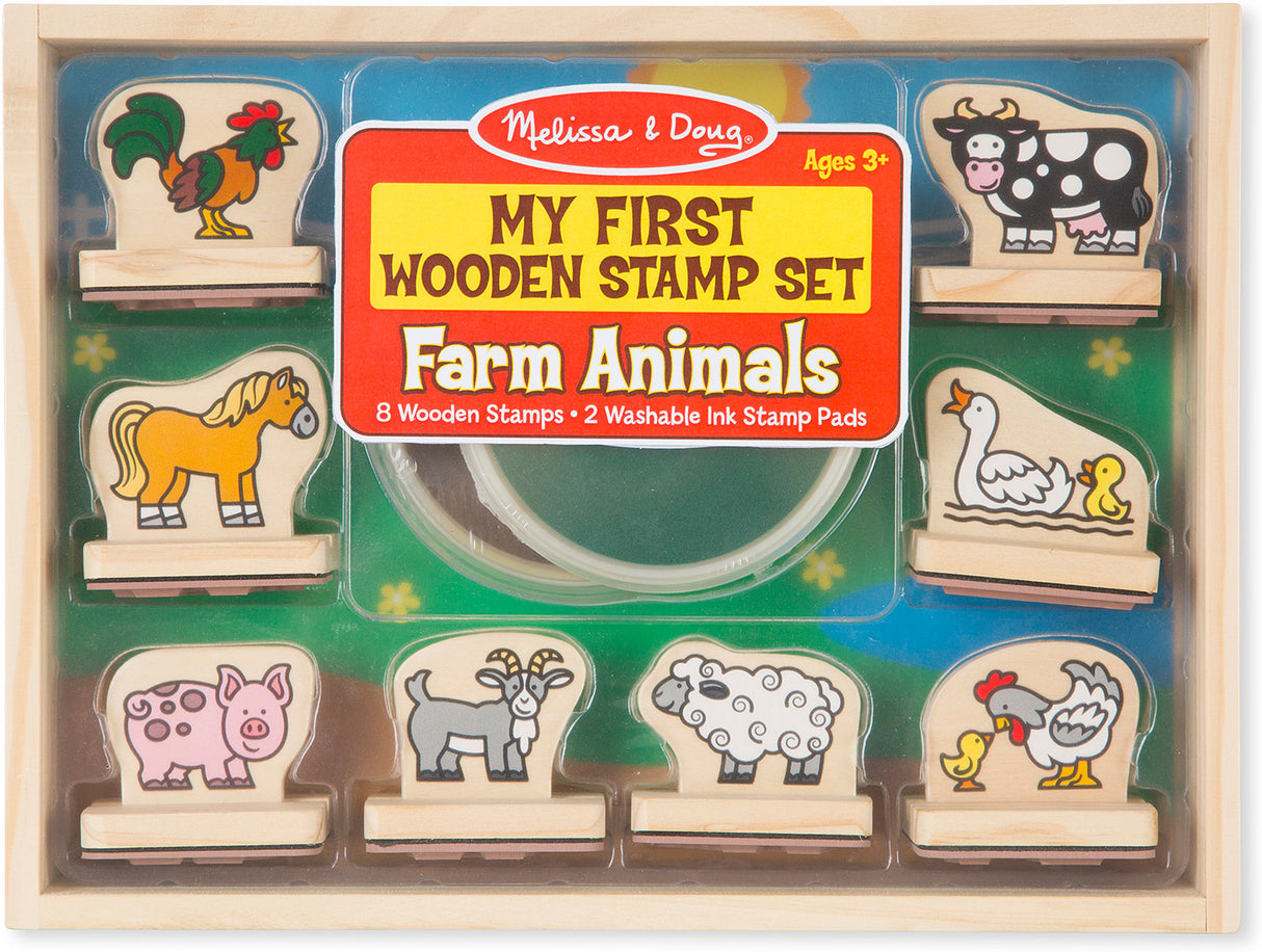 My First Wooden Stamp Set - Farm Animals