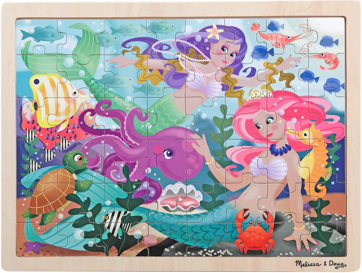 Mermaid Fantasea Wooden Jigsaw Puzzle - 48 pieces