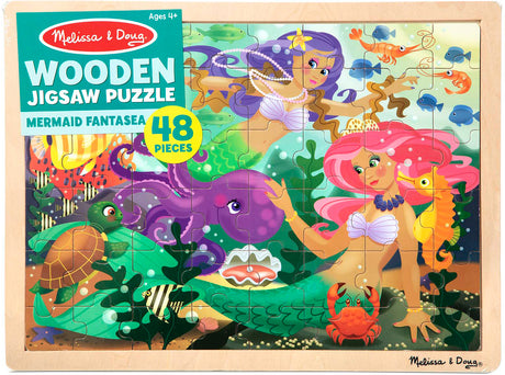 Mermaid Fantasea Wooden Jigsaw Puzzle - 48 pieces