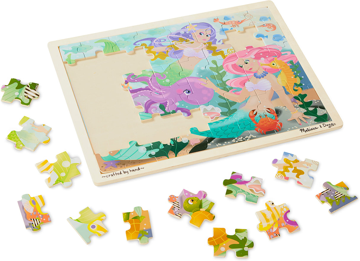 Mermaid Fantasea Wooden Jigsaw Puzzle - 48 pieces