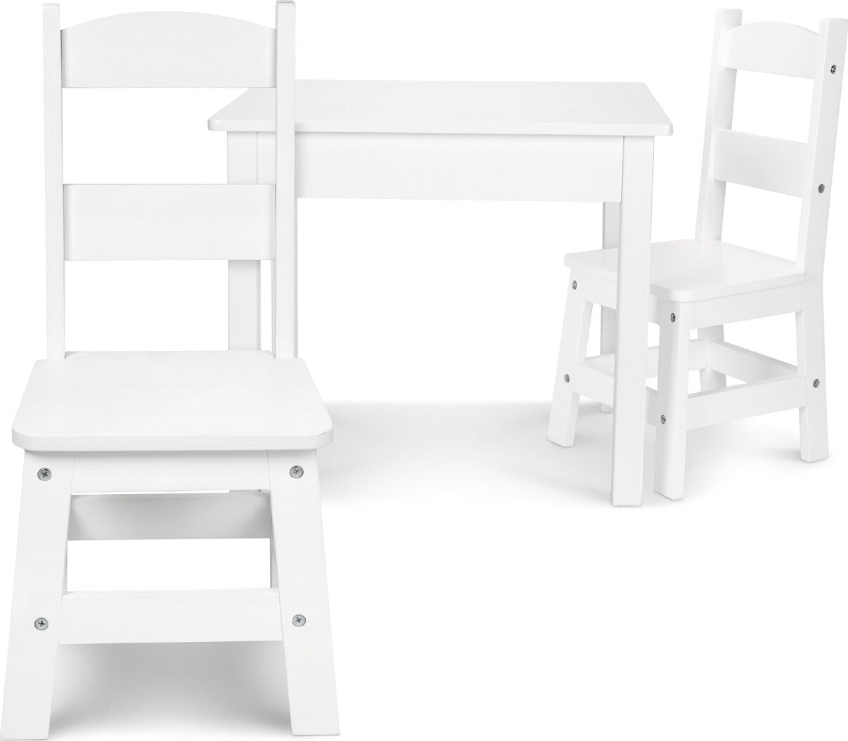 Wooden Table & Chairs - White