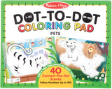 123 Dot-to-Dot Coloring Pad - Pets