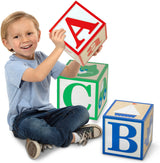 Jumbo Wooden ABC-123 Blocks - Classic