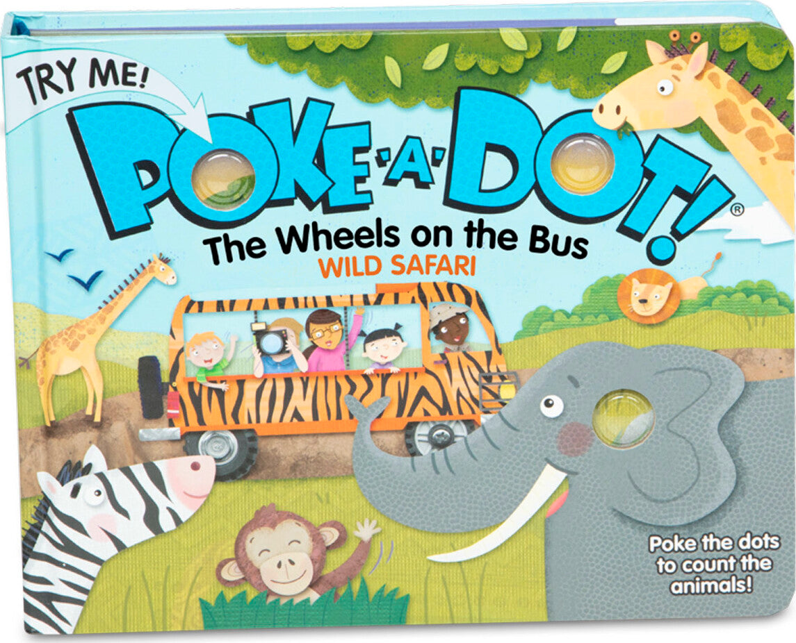 Poke-a-Dot - The Wheels on the Bus Wild Safari Board Book