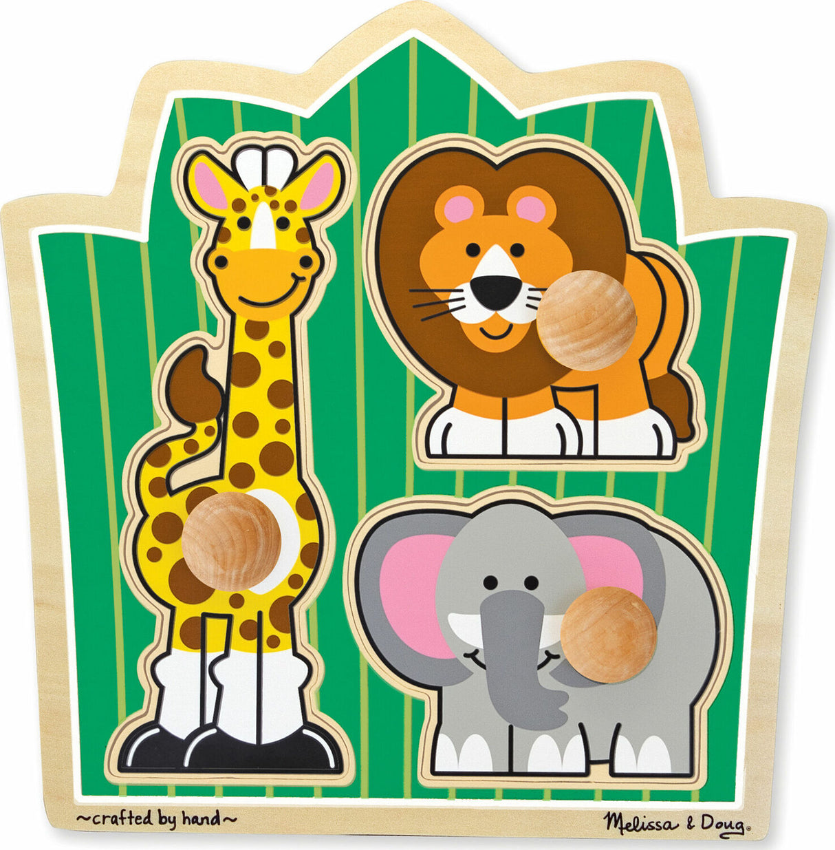 Jungle Friends Jumbo Knob Puzzle - 3 Pieces