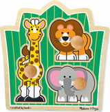 Jungle Friends Jumbo Knob Puzzle - 3 Pieces