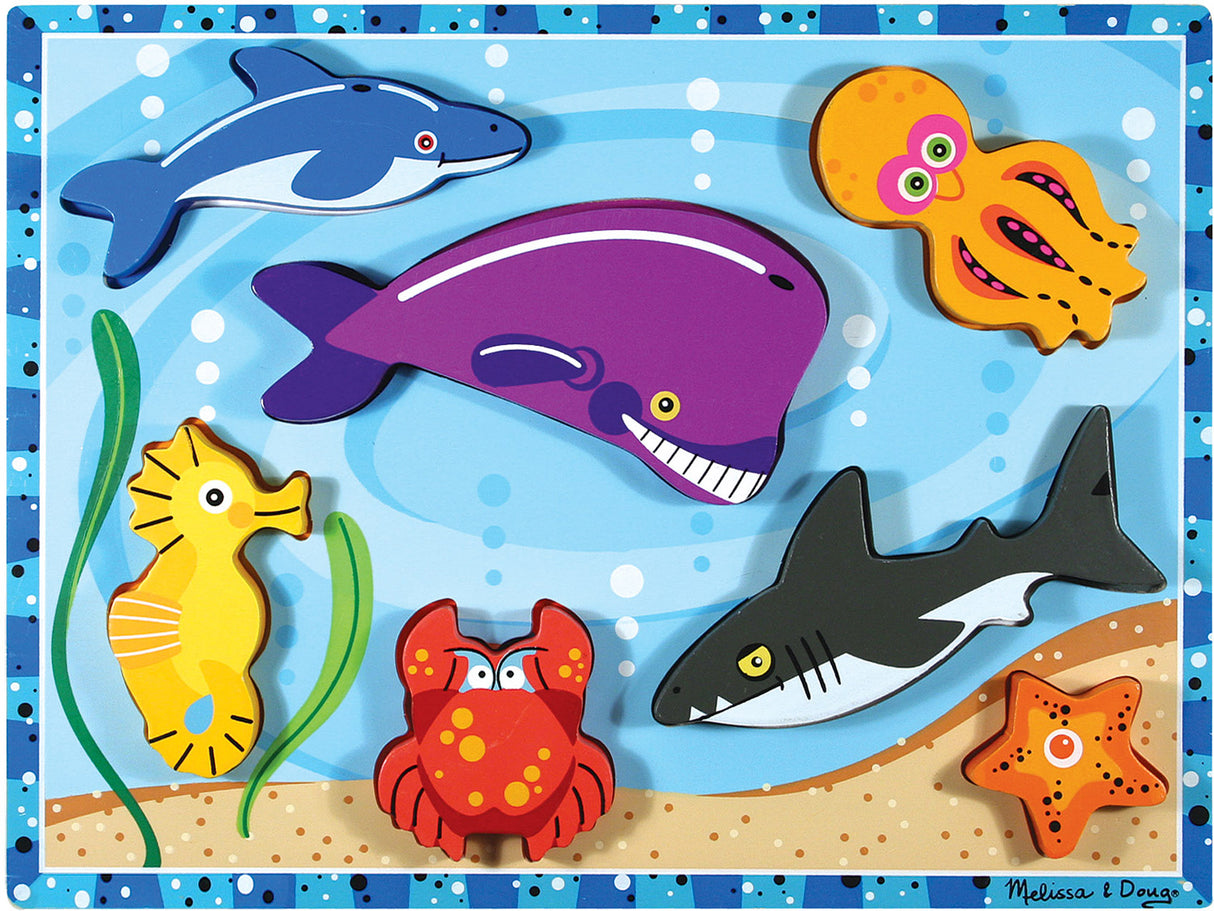 Sea Creatures Chunky Puzzle - 7 Pieces