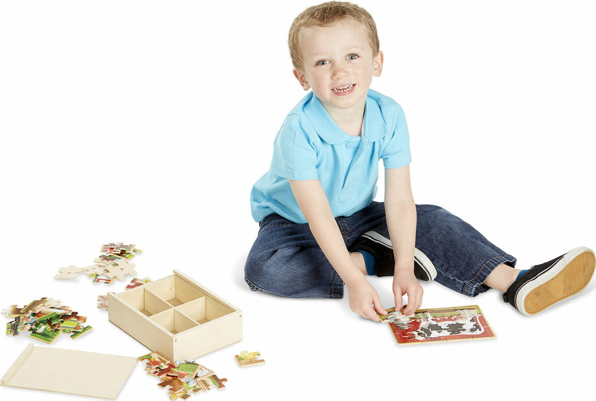 Farm Animals Jigsaw Puzzles in a Box