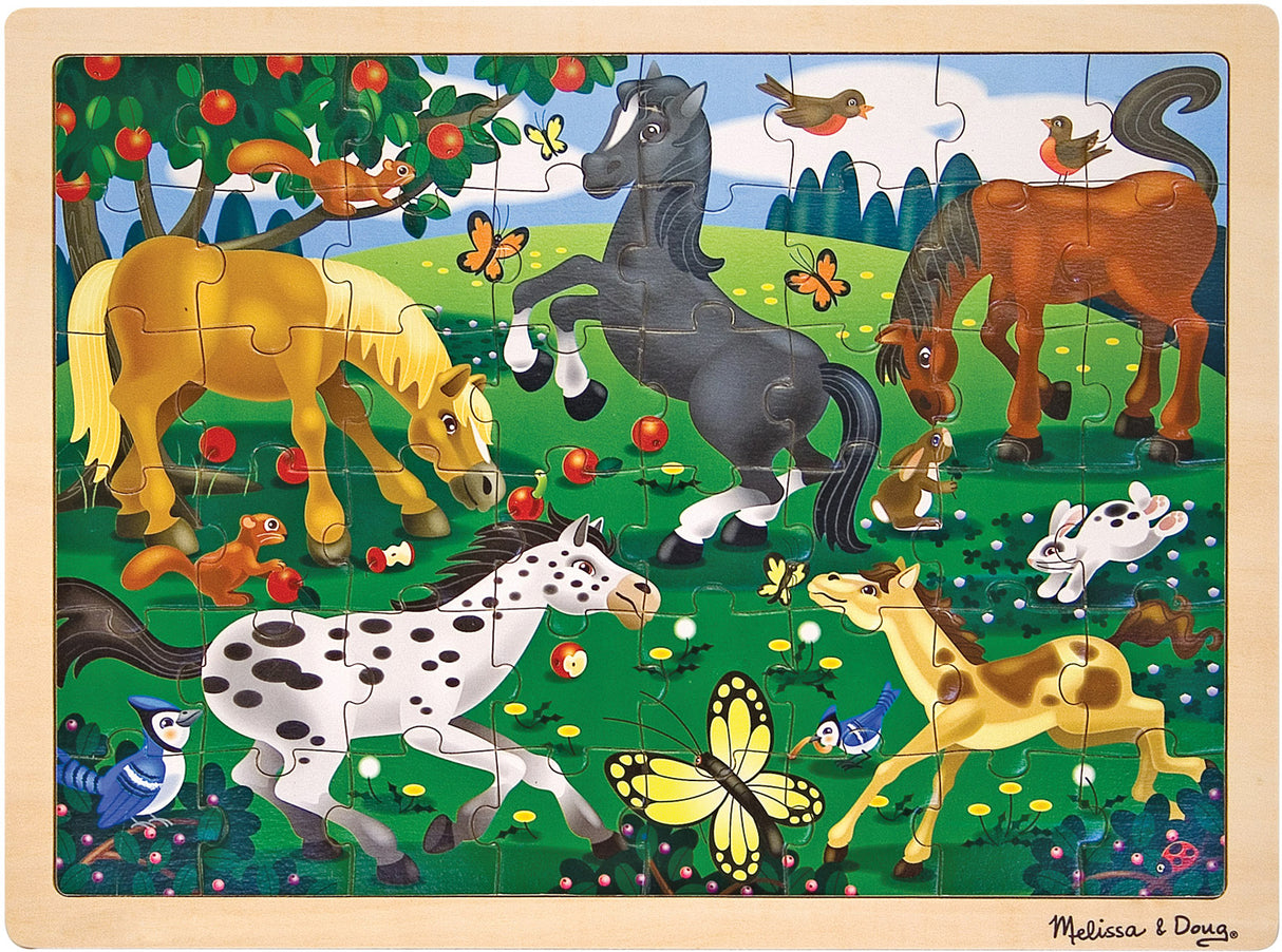 Frolicking Horses Jigsaw Puzzle - 48 Pieces