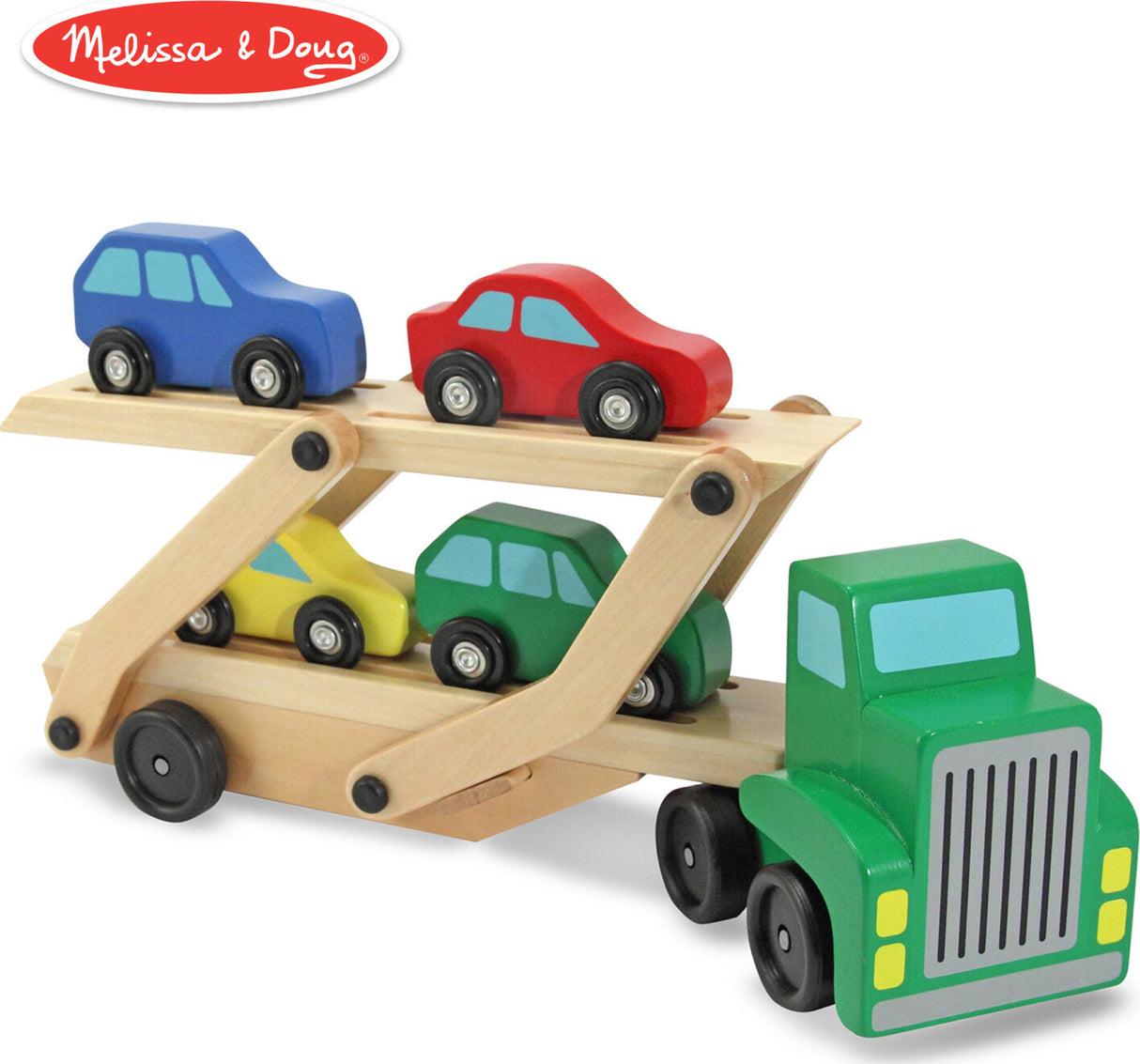 Car Carrier Truck & Cars Wooden Toy Set