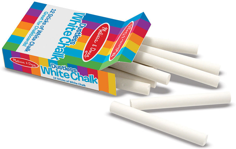 12 Piece Dustless White Chalk