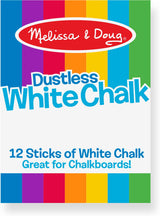 12 Piece Dustless White Chalk