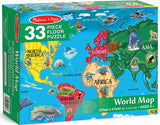 World Map Floor Puzzle - 33 Pieces