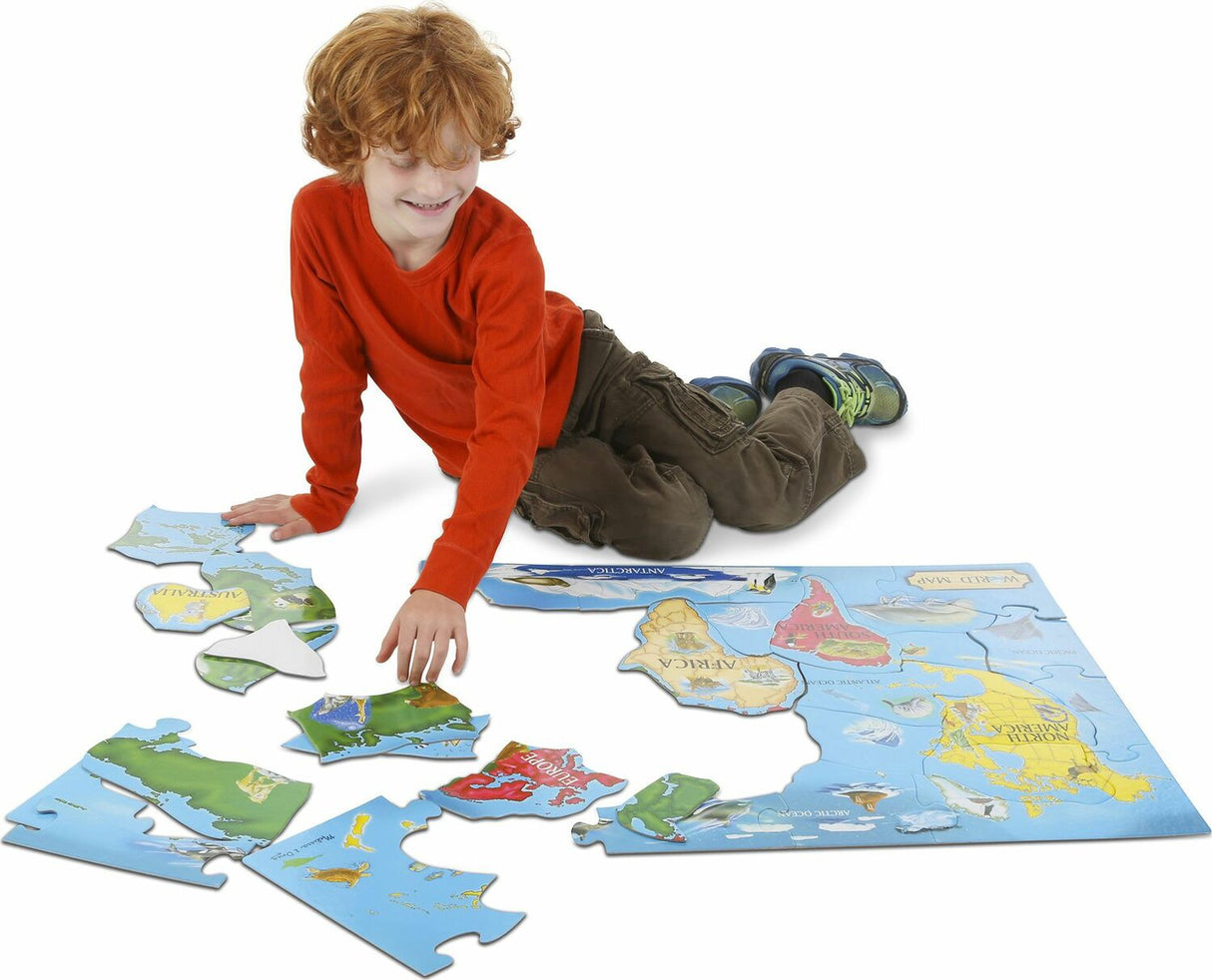 World Map Floor Puzzle - 33 Pieces