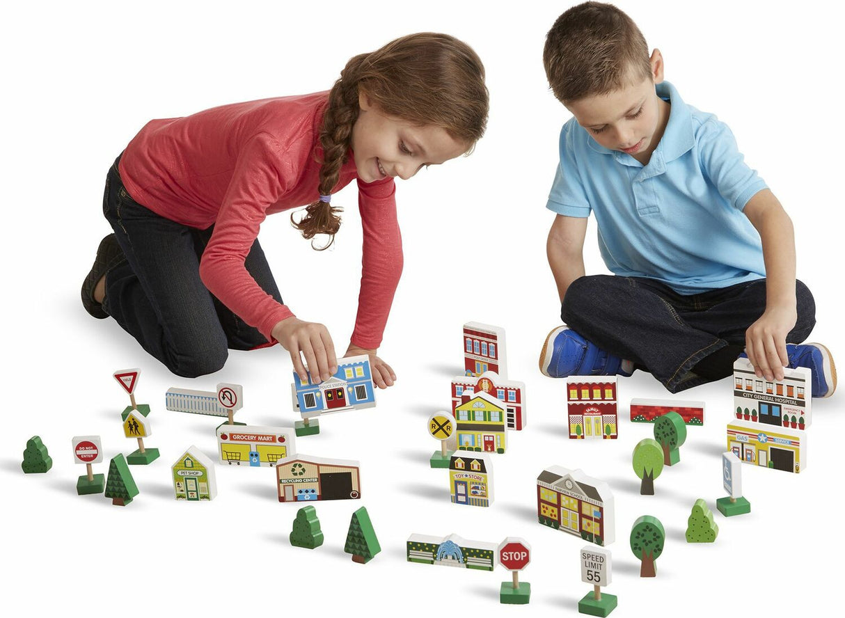 Wooden Town Play Set