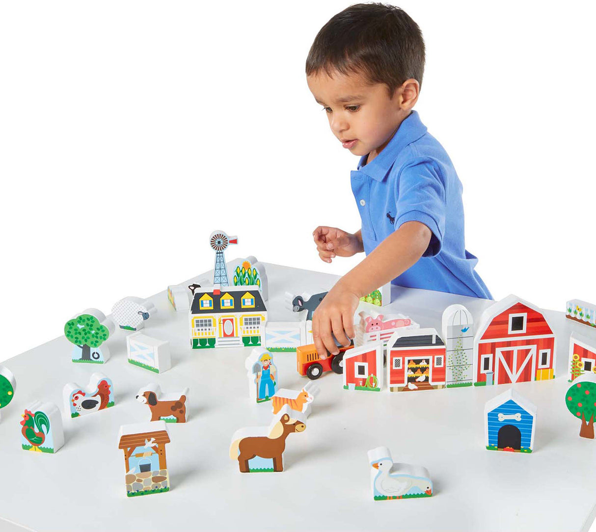 Wooden Farm & Tractor Play Set