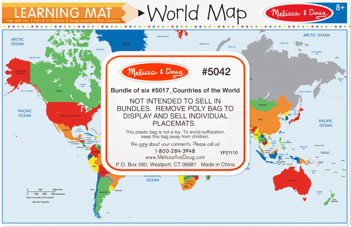 Countries of the World Write-a-Mat (Bundle of 6)