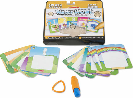 Water Wow! Number, Color, Shape Cards - On the Go Travel Activity