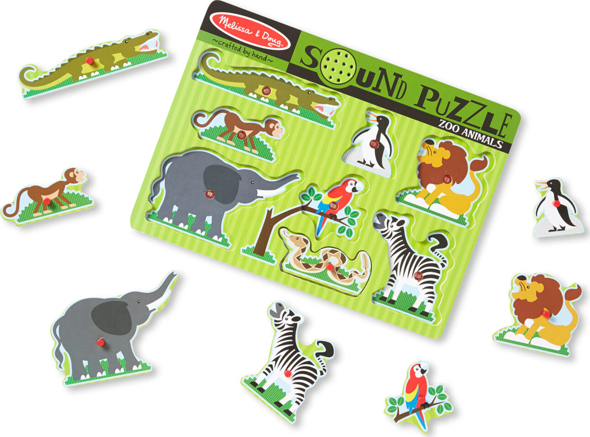 Zoo Animals Sound Puzzle - 8 Pieces