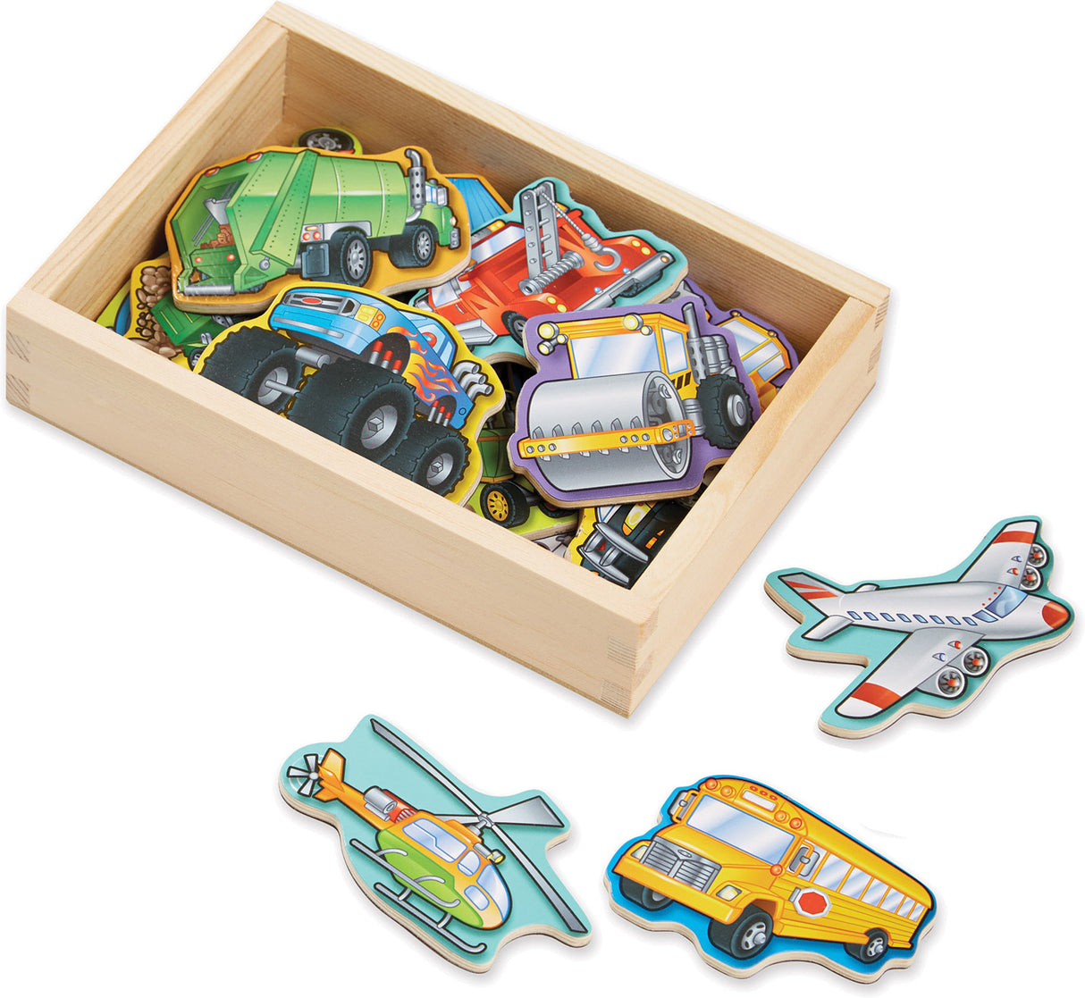 Wooden Vehicles Magnets