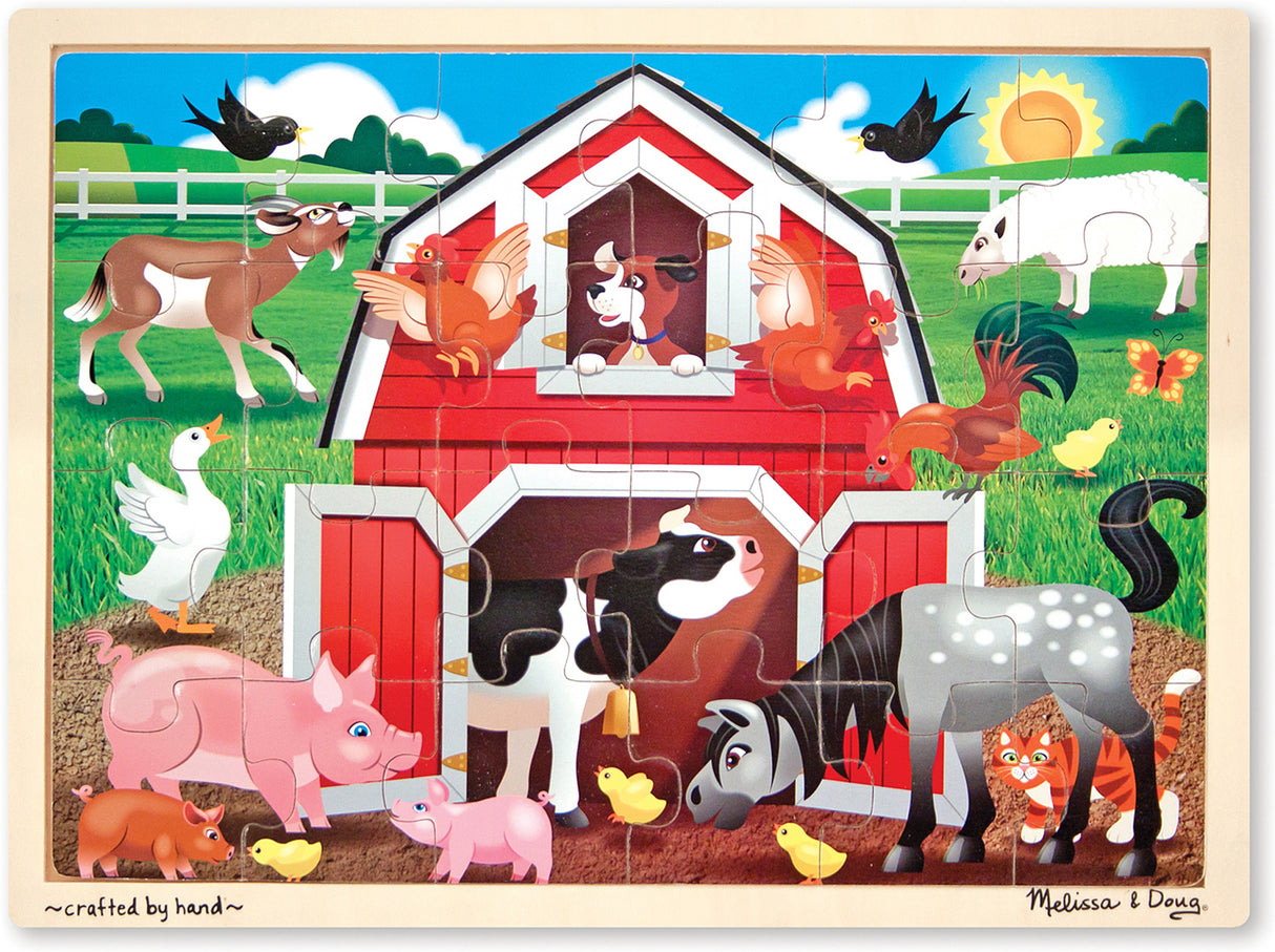 Barnyard Buddies Wooden Jigsaw Puzzle - 24 Pieces