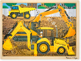 Diggers at Work Wooden Jigsaw Puzzle - 24 Pieces