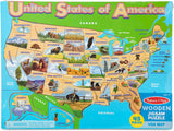 USA Map Wooden Jigsaw Puzzle