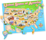 USA Map Wooden Jigsaw Puzzle