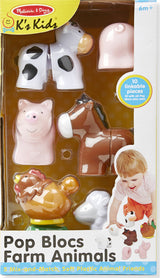 Pop Blocs Farm Animals Learning Toy