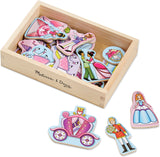 Wooden Princess Magnets