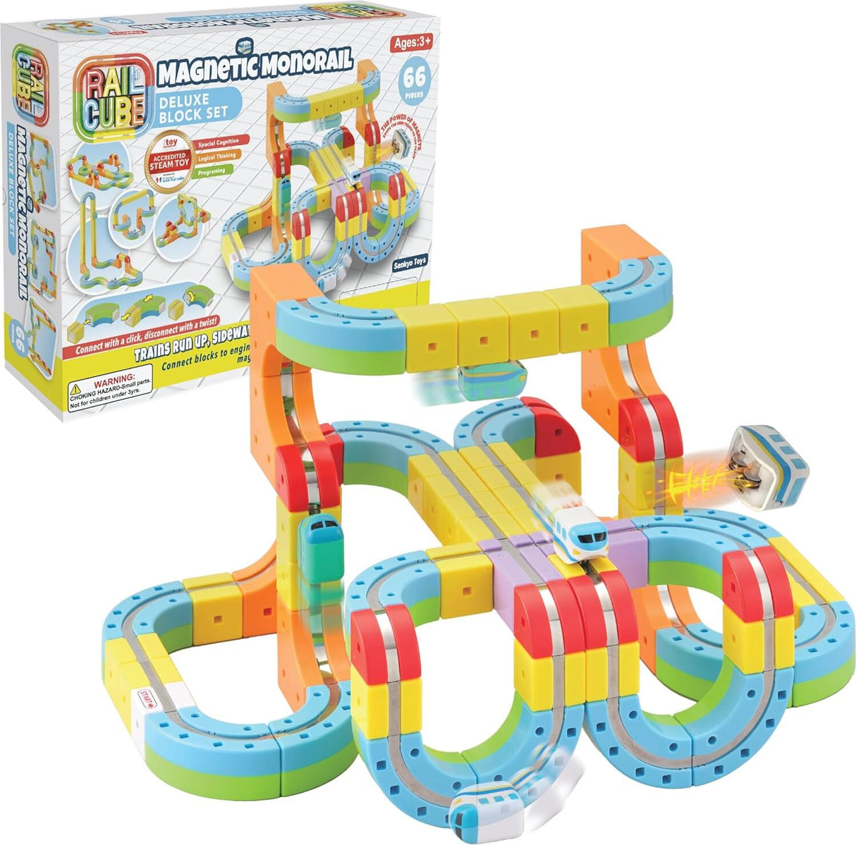 Rail Cube - Magnetic Monorail Deluxe Set