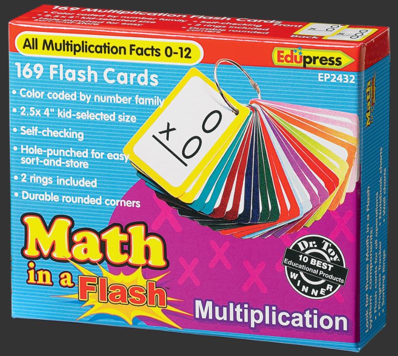 Math In A Flash Cards: Multiplication