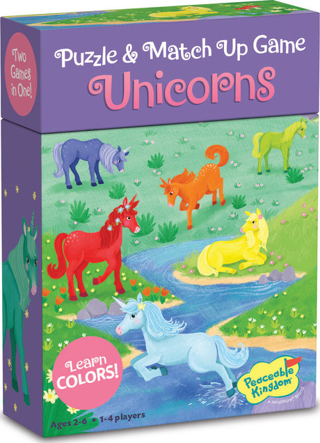 Match Ups Puzzle Game:  Unicorns