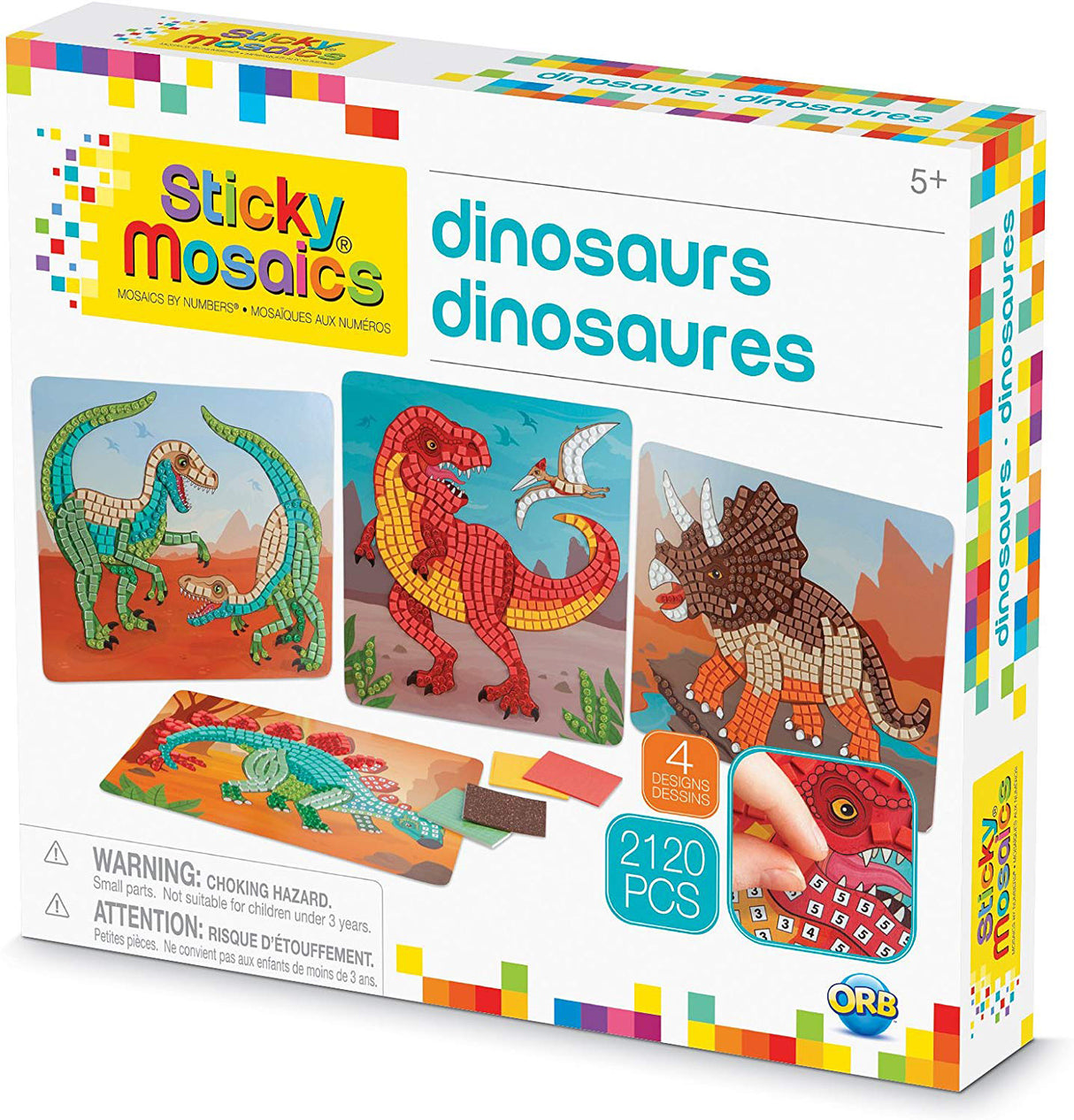 Sticky Mosaics Dinosaurs