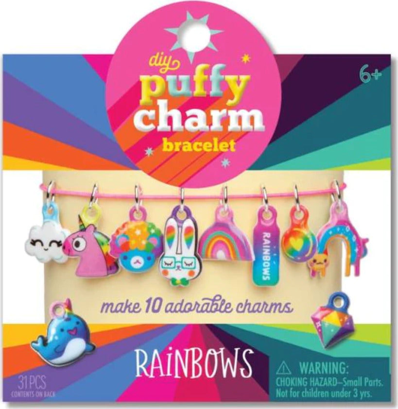 Puffy Charm Bracelet: Rainbows